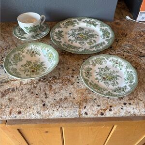 Wedgwood Enoch vintage collectible Kent Green multicolor 5 piece set